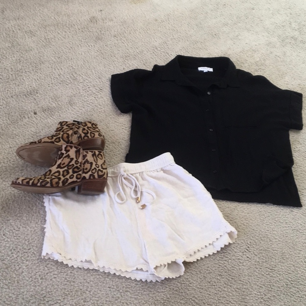 G.I.L.I./BLACK-GUAZE BUTTON DOWN FRONT SHIRT - Picture 7 of 16